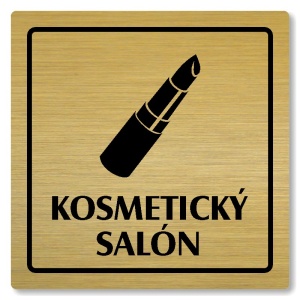 Kosmetický salón, 80x80mm, zlatá, Arizona